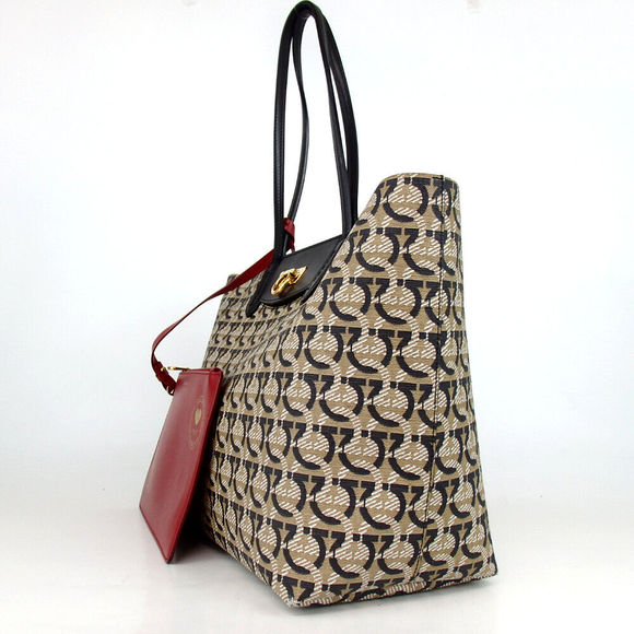 Auth Salvatore Ferragamo Gancini Tote #88504S11 - Picture 3 of 12